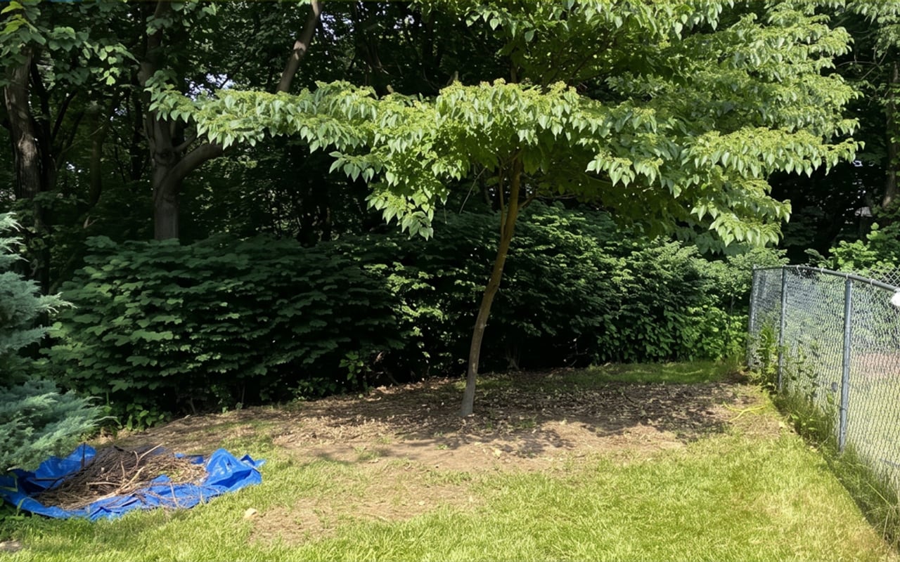 Overgrown Yard Cleanup — after