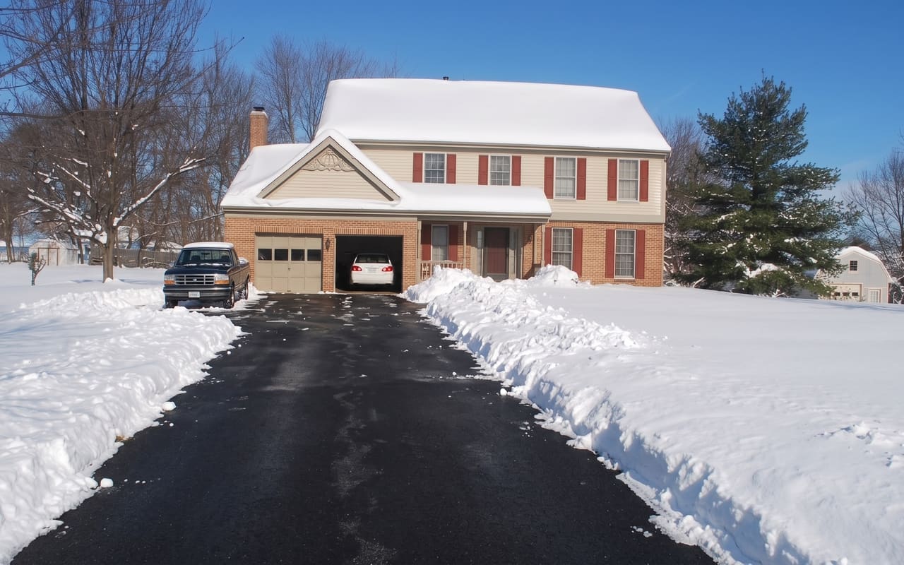 Driveway Snow Shoveling — after