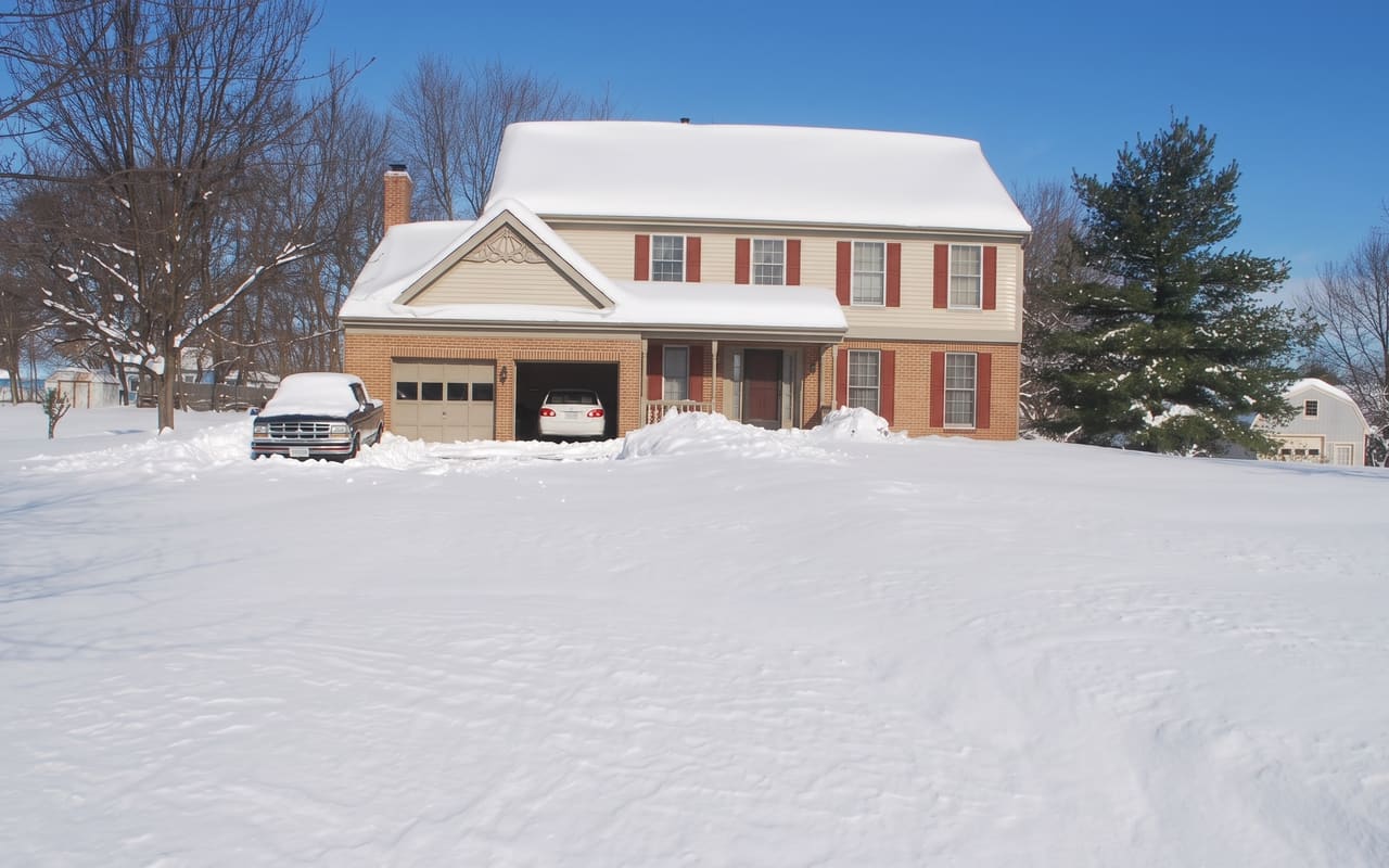 Driveway Snow Shoveling — before